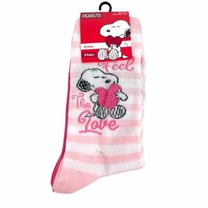 Peanuts Snoopy and Woodstock Valentine’s Socks